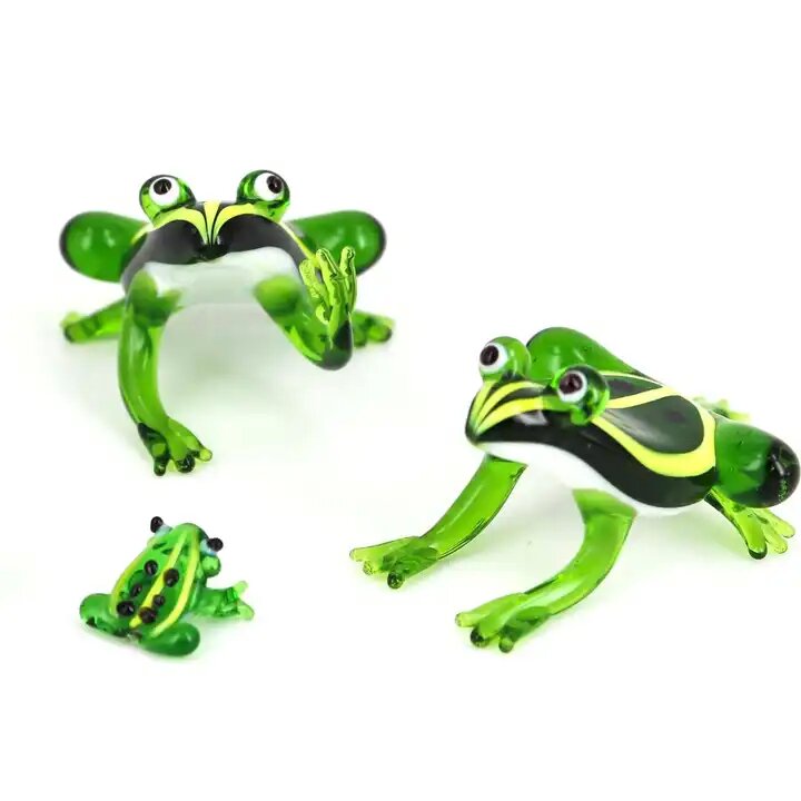 BachPartyGifts Murano glass animal gifts miniature frog figurine